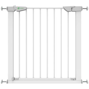 VOUNOT Stair Gates, Pressure Fit Safety Gate, White, 76-84 cm