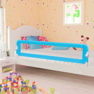 vidaXL Toddler Safety Bed Rail Blue 180x42cm Polyester Kids Nursery Rails vidaXL Toddler Safety Bed Rail Blue 180x42cm Polyester Kids Nursery Rails