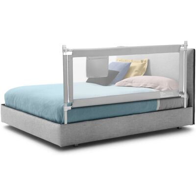 Casart 175 cm Toddler Bed Rail Guard with 24-Position Height, Double Safety Lock, Anti- Casart 175 cm Toddler Bed Rail Guard with 24-Position Height, Double Safety Lock, Anti-