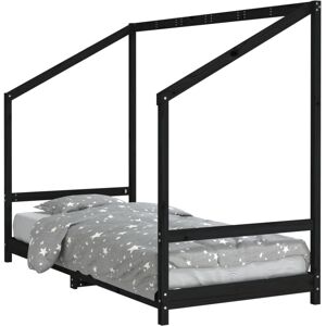 (black, 90 x 190 cm) vidaXL Kids Bed Frame Bedstead Wooden Bed Base Children's B (black, 90 x 190 cm) vidaXL Kids Bed Frame Bedstead Wooden Bed Base Children's B