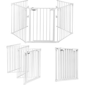 Costway 5-Panel Baby Pet Playpen Steel Fireplace Fence W/ Lockable Gate Costway 5-Panel Baby Pet Playpen Steel Fireplace Fence W/ Lockable Gate