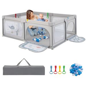 Costway Large Baby Playpen Kids Activity Center w/ 50 PCS Ocean Balls Infant Safety Gate Costway Large Baby Playpen Kids Activity Center w/ 50 PCS Ocean Balls Infant Safety Gate