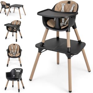Costway 5-in-1 Convertible Baby Highchair Infant Dining Chair w/5-point Harness Tray Tod Costway 5-in-1 Convertible Baby Highchair Infant Dining Chair w/5-point Harness Tray Tod