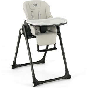 Costway 4-in-1 Baby High Chair Foldable Feeding Chair w/ Footrest-Grey Costway 4-in-1 Baby High Chair Foldable Feeding Chair w/ Footrest-Grey
