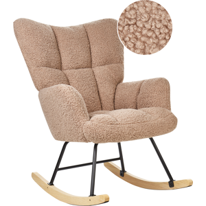 Beliani Rocking Chair OULU Boucle Sand Beige Beliani Rocking Chair OULU Boucle Sand Beige