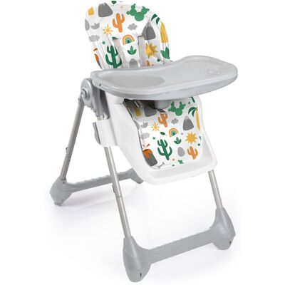Dolu Deluxe White and Grey Baby Highchair - Folding, Adjustable, Removable Tray Dolu Deluxe White and Grey Baby Highchair - Folding, Adjustable, Removable Tray