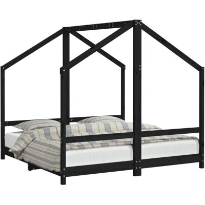 (black, 80 x 160 cm) vidaXL Kids Bed Frame Wooden Bedstead Bed Base Children's B (black, 80 x 160 cm) vidaXL Kids Bed Frame Wooden Bedstead Bed Base Children's B