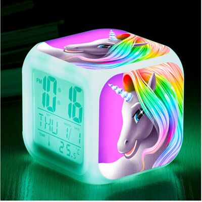 Unicorns Alarm Clock for Kids - LED Digital Clock with Temperature, Date & Night Unicorns Alarm Clock for Kids - LED Digital Clock with Temperature, Date & Night