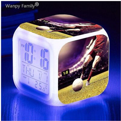 Unbranded (plum) Football Alarm Clocks Kids Room 7color Changing Multifunction Touth Sensi Unbranded (plum) Football Alarm Clocks Kids Room 7color Changing Multifunction Touth Sensi