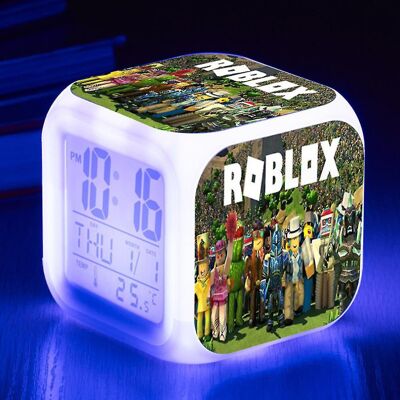 Unbranded (A) Roblox Print Digital Alarm Clock 7 Color Changing Game Night Light Led Displ Unbranded (A) Roblox Print Digital Alarm Clock 7 Color Changing Game Night Light Led Displ