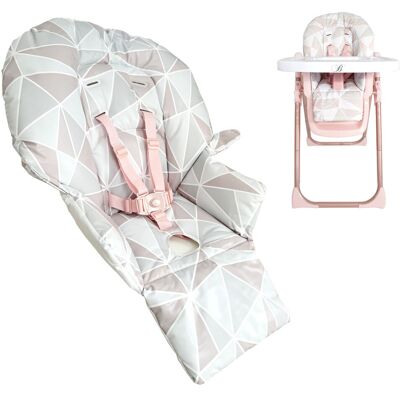 My Babiie MBHC8 Premium Highchair Seat Cover - Rose Geometric My Babiie MBHC8 Premium Highchair Seat Cover - Rose Geometric