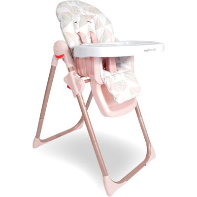 My Babiie MBHC8RG Premium Highchair - Rose Gold 3 Recline Positions, 6 Height My Babiie MBHC8RG Premium Highchair - Rose Gold 3 Recline Positions, 6 Height