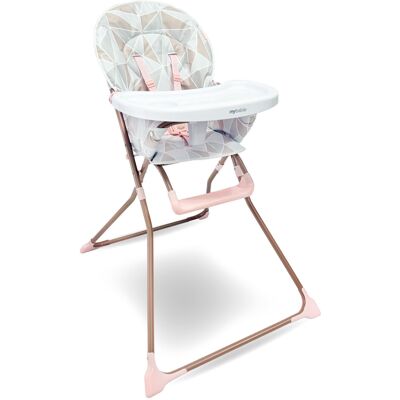 My Babiie MBHC1 Compact Highchair - Rose Geo My Babiie MBHC1 Compact Highchair - Rose Geo