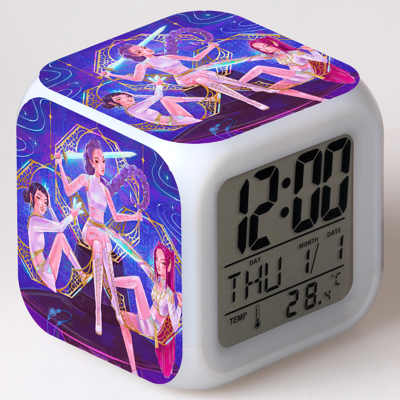 Unbranded K-pop Demon Hunters Clock with LED Night Light(G) Unbranded K-pop Demon Hunters Clock with LED Night Light(G)