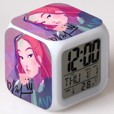 Unbranded K-pop Demon Hunters Clock with LED Night Light(J) Unbranded K-pop Demon Hunters Clock with LED Night Light(J)
