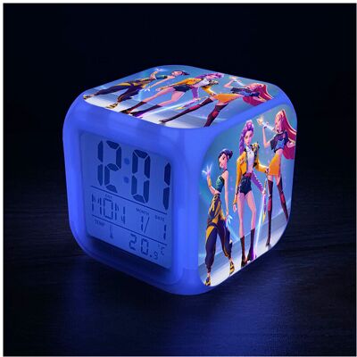 Unbranded K-pop Demon Hunters Clock with LED Night Light(8) Unbranded K-pop Demon Hunters Clock with LED Night Light(8)