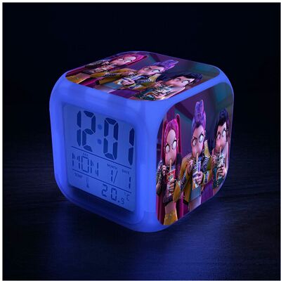 Unbranded K-pop Demon Hunters Clock with LED Night Light(10) Unbranded K-pop Demon Hunters Clock with LED Night Light(10)