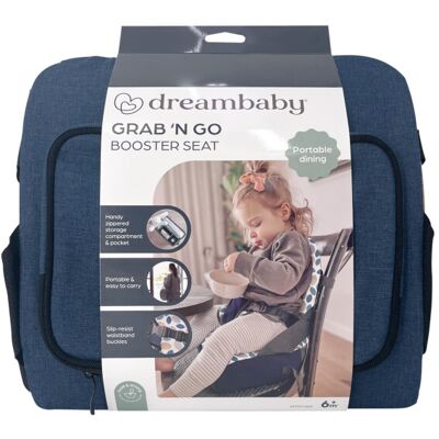 Dreambaby On-The-Go Kids Booster Seat - Portable High Chair with Handy Storage C Dreambaby On-The-Go Kids Booster Seat - Portable High Chair with Handy Storage C