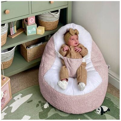 rucomfy Beanbags (Dusky Pink) rucomfy Snug Gaga Baby Bean Bag - Soft & Supportive Newborn Seat rucomfy Beanbags (Dusky Pink) rucomfy Snug Gaga Baby Bean Bag - Soft & Supportive Newborn Seat