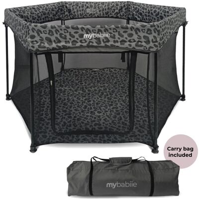 My Babiie Baby Playpen - Grey Leopard My Babiie Baby Playpen - Grey Leopard