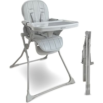 My Babiie MBHC2 Compact Folding Highchair - Grey My Babiie MBHC2 Compact Folding Highchair - Grey