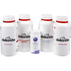 Dellonda Hot Tub/Spa Starter Kit, Chlorine Granules, pH Increaser, Dry Acid, Foa Dellonda Hot Tub/Spa Starter Kit, Chlorine Granules, pH Increaser, Dry Acid, Foa