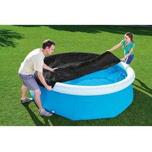 Bestway Fast Set Swimming Paddling Pool Tarpaulin Sheet Cover Protector - 8 Ft Bestway Fast Set Swimming Paddling Pool Tarpaulin Sheet Cover Protector - 8 Ft
