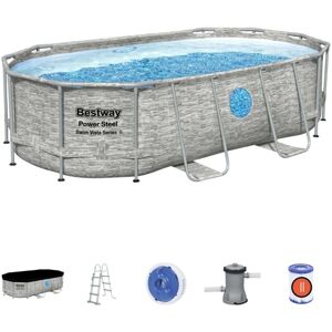 Bestway Power Steel Swim Vista Oval Swimming Pool Set, 16' x 10' x 42" Bestway Power Steel Swim Vista Oval Swimming Pool Set, 16' x 10' x 42"