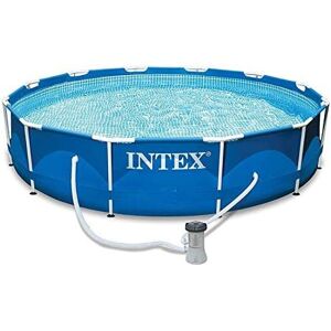 Intex 28212UK Metal Frame Pool Set, Blue, 12 ft x 30-Inch Intex 28212UK Metal Frame Pool Set, Blue, 12 ft x 30-Inch