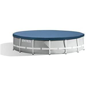 INTEX Round Metal Frame Pool Cover, Blue, 15 ft INTEX Round Metal Frame Pool Cover, Blue, 15 ft