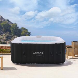 AREBOS Inflatable Hot Tub Indoor/Outdoor Spa Pool 2400W 4 persons 154x154c AREBOS Inflatable Hot Tub Indoor/Outdoor Spa Pool 2400W 4 persons 154x154c