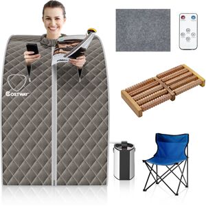 Costway 3L Portable Steam Sauna Spa Room Full Body Slimming Detox Therapy Tent Costway 3L Portable Steam Sauna Spa Room Full Body Slimming Detox Therapy Tent