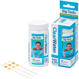 ClearWater Clear water Hot Tub Pool & Spa Test Strips x 50-3 in 1 Measures Chlorine PH & To ClearWater Clear water Hot Tub Pool & Spa Test Strips x 50-3 in 1 Measures Chlorine PH & To