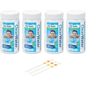 ClearWater Hot Tub, Pool and Spa Test Strips x 100-3 in 1 - Measures Chlorine, PH and Total ClearWater Hot Tub, Pool and Spa Test Strips x 100-3 in 1 - Measures Chlorine, PH and Total