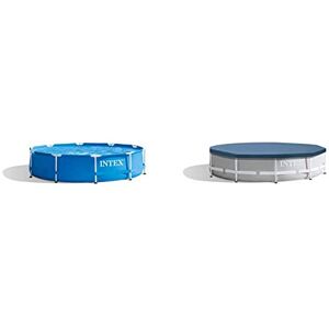 Intex Metal Frame Swimming Pool And Pool Cover - 10FT Intex Metal Frame Swimming Pool And Pool Cover - 10FT