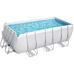Bestway 13ft 6" x 6ft 7" x 48" Rectangular Power Steel Above Ground Swimming Poo Bestway 13ft 6" x 6ft 7" x 48" Rectangular Power Steel Above Ground Swimming Poo