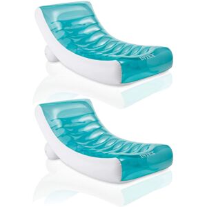 Intex Inflatable Rockin' Lounge Pool Floating Raft Chair with Cupholder (2 Pack) Intex Inflatable Rockin' Lounge Pool Floating Raft Chair with Cupholder (2 Pack)