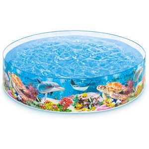 Intex 58472EP Deep Sea Blue SnapSet Kiddie Swimming Pool 8 Feet x 18 Inch Intex 58472EP Deep Sea Blue SnapSet Kiddie Swimming Pool 8 Feet x 18 Inch