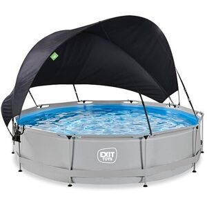 EXIT TOYS EXIT Soft Grey pool 12ft x 30in with filter pump and canopy - grey EXIT TOYS EXIT Soft Grey pool 12ft x 30in with filter pump and canopy - grey