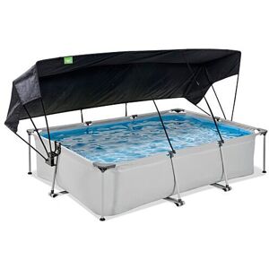 EXIT TOYS EXIT Soft Grey pool 10ft x 6.6ft x 25.6in with filter pump and canopy - grey EXIT TOYS EXIT Soft Grey pool 10ft x 6.6ft x 25.6in with filter pump and canopy - grey