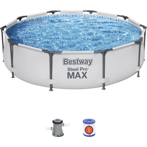 Bestway Steel Pro Frame Swimming Pool with Pump - 10 feet x 30 inch Bestway Steel Pro Frame Swimming Pool with Pump - 10 feet x 30 inch
