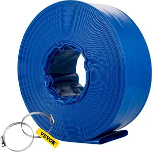 VEVOR Discharge 105', PVC Lay Flat, Heavy Duty Backwash Drain Hose with Clamps, VEVOR Discharge 105', PVC Lay Flat, Heavy Duty Backwash Drain Hose with Clamps,