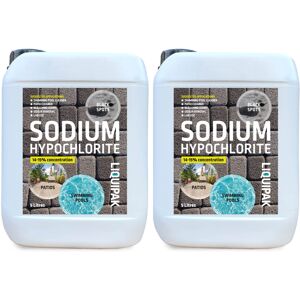 Liquipak Sodium Hypochlorite 14-15% Patio Cleaner Swimming Pool Chlorine 2x5L Liquipak Sodium Hypochlorite 14-15% Patio Cleaner Swimming Pool Chlorine 2x5L