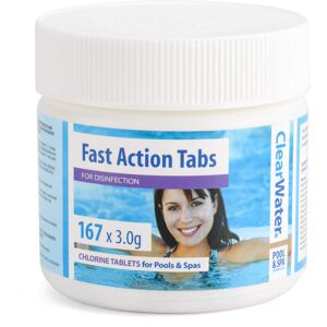 Clearwater Fast-Dissolving Chlorine Tablets, 167 Tabs for Hot Tubs & Pools, Quic Clearwater Fast-Dissolving Chlorine Tablets, 167 Tabs for Hot Tubs & Pools, Quic