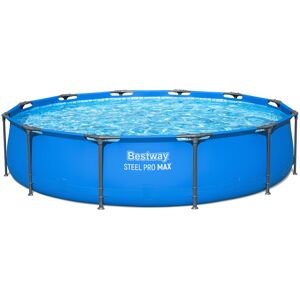 Bestway Steel Pro Round Frame Swimming Pool 12 ft with Filter Pump, 366 x 76 cm Bestway Steel Pro Round Frame Swimming Pool 12 ft with Filter Pump, 366 x 76 cm