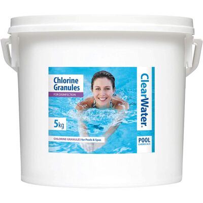 5kg Clearwater CH0040 Chlorine Granules for Hot Tub Spa & Swimming Pool 5kg Clearwater CH0040 Chlorine Granules for Hot Tub Spa & Swimming Pool