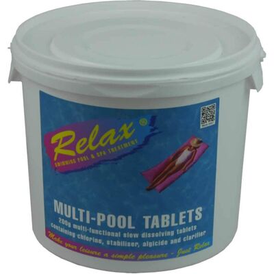 Plastica 4 x 5kg Relax 200g Multi-Pool Tabs Plastica 4 x 5kg Relax 200g Multi-Pool Tabs