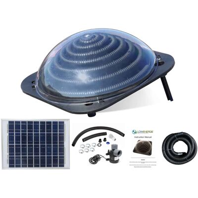 Lowenergie Solar Thermal Water Pool Dome, Pump and Solar Panel Kit for paddling, swimming p Lowenergie Solar Thermal Water Pool Dome, Pump and Solar Panel Kit for paddling, swimming p