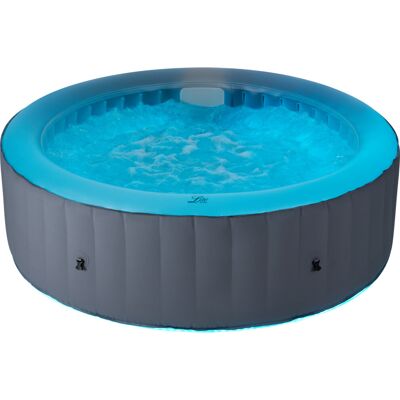 Mspa Lite Glow Round 6 Person Inflatable Hot Tub Portable Pool Mspa Lite Glow Round 6 Person Inflatable Hot Tub Portable Pool