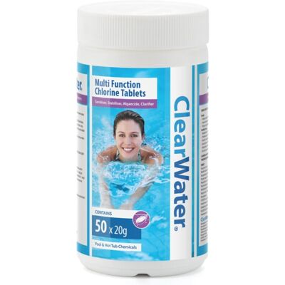 Clearwater 1 kg Multifunction Chlorine Tablets, 4-in-1 Dispenser Tablets (Saniti Clearwater 1 kg Multifunction Chlorine Tablets, 4-in-1 Dispenser Tablets (Saniti